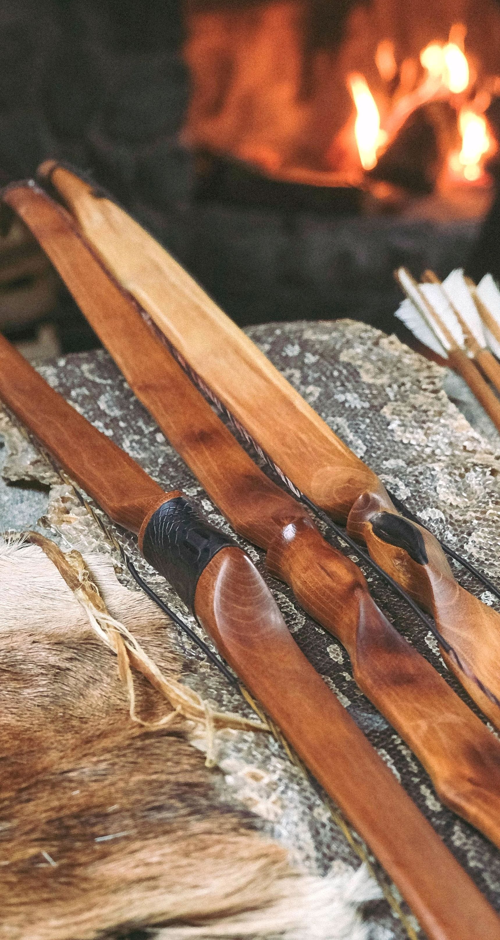 Arcos terminados frente al fuego